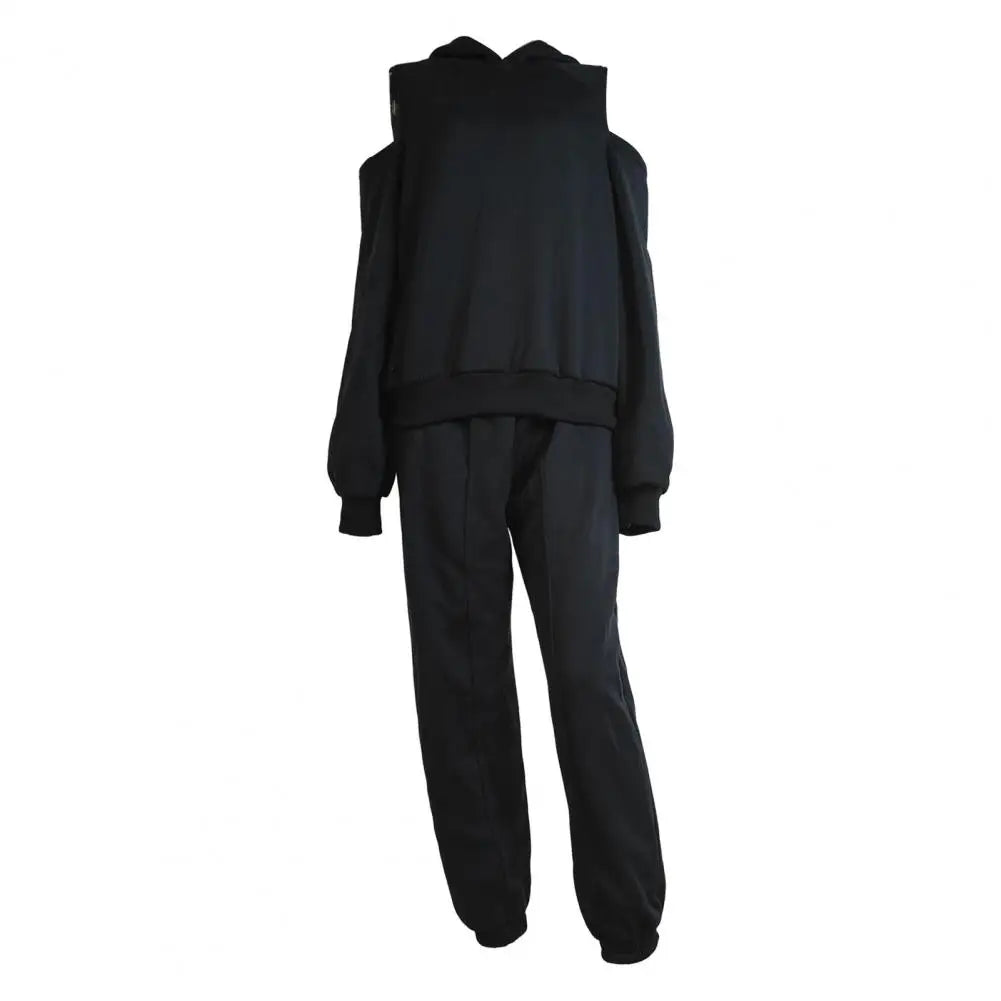 Versatile Two Piece Outfit Women Two Piece Set Polyester Stylish Women's 2 Piece Tracksuit Set with Long Sleeve for Athletic