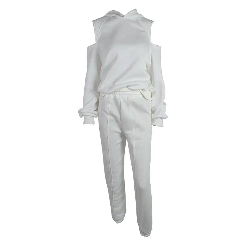 Versatile Two Piece Outfit Women Two Piece Set Polyester Stylish Women's 2 Piece Tracksuit Set with Long Sleeve for Athletic