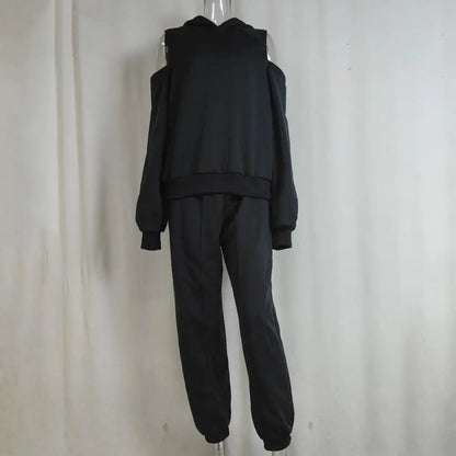 Versatile Two Piece Outfit Women Two Piece Set Polyester Stylish Women's 2 Piece Tracksuit Set with Long Sleeve for Athletic