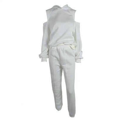 Versatile Two Piece Outfit Women Two Piece Set Polyester Stylish Women's 2 Piece Tracksuit Set with Long Sleeve for Athletic